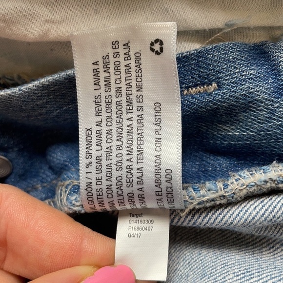 Mossimo Supply Co. Light Blue Distressed Women Jeans Overalls - Picture 6 of 11